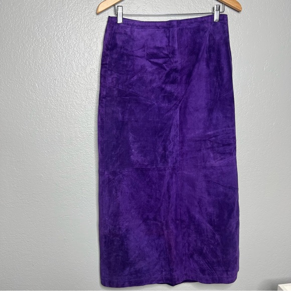 Forenza Deep Purple Maxi Skirt with Button Accents - Picture 4 of 5